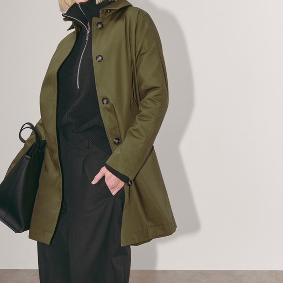 Everlane The Mac Coat Beech Women Size:XS NWT Button Front Classic - Picture 2 of 15